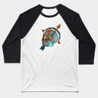 Sagittarius skull Zodiac Baseball T-Shirt